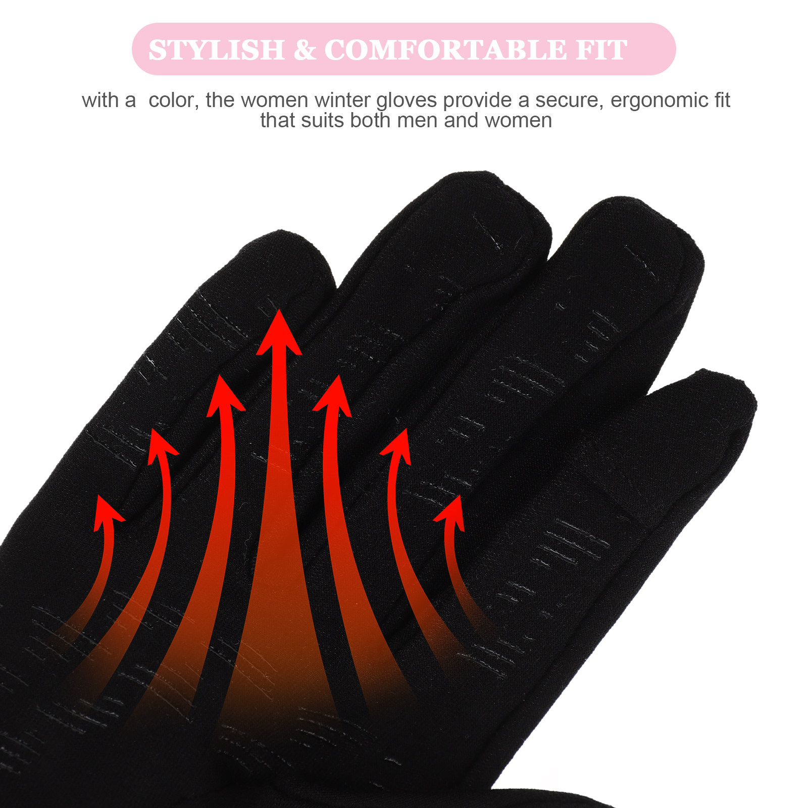 Black L Fit Women Ski Gloves T - огляд і ціна Winter Glove Insulated